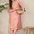 women ethnic motifs embroidered regular thread work kurta with trousers