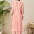 women ethnic motifs embroidered regular thread work kurta with trousers