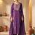 women ethnic motifs embroidered empire mirror work cotton kurta with trousers & with dupatta