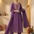 women ethnic motifs embroidered empire mirror work cotton kurta with trousers & with dupatta