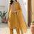 women ethnic motifs embroidered regular thread work cotton kurta with trousers & with dupatta