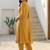 women ethnic motifs embroidered regular thread work cotton kurta with trousers & with dupatta