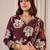 women floral printed regular thread work chanderi silk kurta with trousers & with dupatta