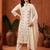 women ethnic motifs embroidered regular thread work cotton kurta with trousers & with dupatta