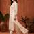 women ethnic motifs embroidered regular thread work cotton kurta with trousers & with dupatta