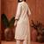 women ethnic motifs embroidered regular thread work cotton kurta with trousers & with dupatta