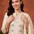 women ethnic motifs embroidered regular thread work cotton kurta with trousers & with dupatta