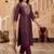 women ethnic motifs embroidered regular thread work kurta with trousers