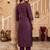 women ethnic motifs embroidered regular thread work kurta with trousers
