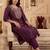 women ethnic motifs embroidered regular thread work kurta with trousers