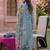 women ethnic motifs embroidered regular thread work liva kurta with trousers & with dupatta