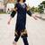 women ethnic motifs printed regular kurta with trousers