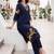 women ethnic motifs printed regular kurta with trousers