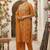 women floral printed regular thread work kurta with trousers & with dupatta