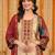 women ethnic motifs printed regular kurta with trousers & with dupatta