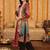 women ethnic motifs printed regular kurta with trousers & with dupatta