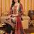 women ethnic motifs printed regular kurta with trousers & with dupatta