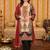 women ethnic motifs printed regular kurta with trousers & with dupatta