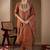 women ethnic motifs embroidered regular thread work liva kurta with trousers & with dupatta