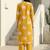 women ethnic motifs printed regular cotton kurta with trousers