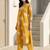 women ethnic motifs printed regular cotton kurta with trousers