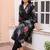 women printed regular kurta with trousers