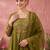 women ethnic motifs embroidered empire thread work kurta with trousers & with dupatta