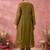 women ethnic motifs embroidered empire thread work kurta with trousers & with dupatta