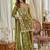 women ethnic motifs embroidered regular thread work kurta with palazzos & with dupatta