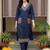 women ethnic motifs embroidered regular thread work cotton kurta with trousers