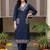 women ethnic motifs embroidered regular thread work cotton kurta with trousers