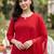 women embroidered regular thread work cotton kurta with trousers & with dupatta