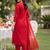women embroidered regular thread work cotton kurta with trousers & with dupatta