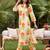 women printed regular cotton kurta with trousers