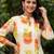 women printed regular cotton kurta with trousers