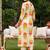 women printed regular cotton kurta with trousers