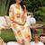 women printed regular cotton kurta with trousers