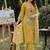 women floral embroidered regular thread work kurta with palazzos & with dupatta