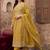 women ethnic motifs embroidered empire thread work kurta with trousers & with dupatta