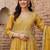 women ethnic motifs embroidered empire thread work kurta with trousers & with dupatta