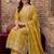 women ethnic motifs embroidered empire thread work kurta with trousers & with dupatta