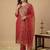 women ethnic motifs embroidered regular thread work liva kurta with trousers & with dupatta