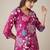 women floral printed regular cotton kurta with trousers