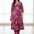 women floral printed regular cotton kurta with trousers