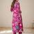 women floral printed regular cotton kurta with trousers