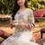 women ethnic motifs printed regular kurta with trousers