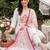 women ethnic motifs embroidered regular thread work cotton kurta with trousers & with dupatta