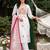women ethnic motifs embroidered regular thread work cotton kurta with trousers & with dupatta