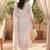 women ethnic motifs embroidered regular mirror work cotton kurta with trousers & with dupatta