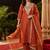 women ethnic motifs embroidered regular kurta with trousers & with dupatta